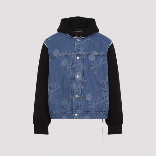 Hooded Monogram Denim Jacket - MASTERMIND WORLD - Modalova