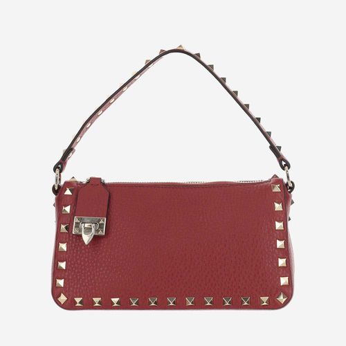 Small Leather Rockstud Shoulder Bag - Valentino Garavani - Modalova