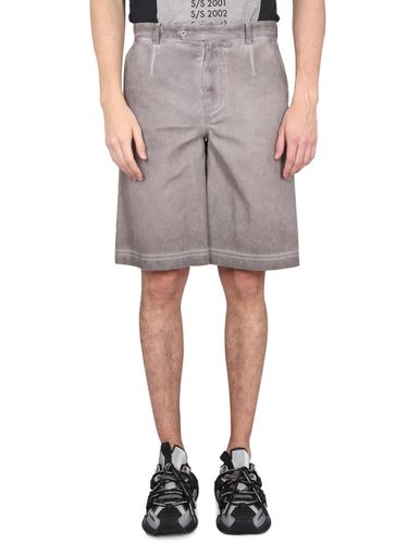 Bermuda Shorts With Logo Plaque - Dolce & Gabbana - Modalova