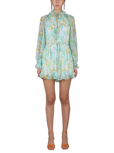 Zimmermann Dress In Cyan Silk - Zimmermann - Modalova