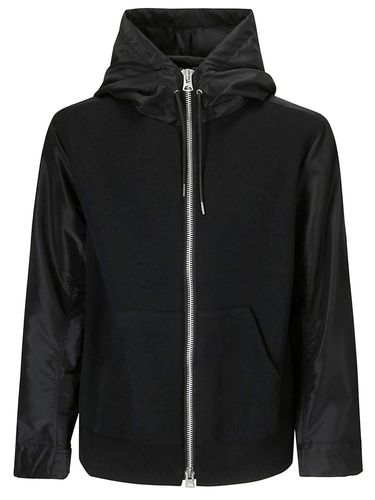 Drop Shoulder Drawstring Twill Hoodie - Sacai - Modalova