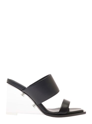 Wedge With Double Strap And Trasparent Plexiglass Heel In Smooth Leather Woman - Alexander McQueen - Modalova