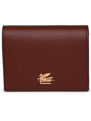 Etro Brown Leather Wallet - Etro - Modalova