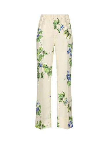 Floral-printed Elasticated Waistband Trousers - Prada - Modalova