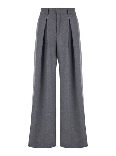 Tara Oversized Tailored Trousers With Pleated Details In Wool Woman - The Andamane - Modalova