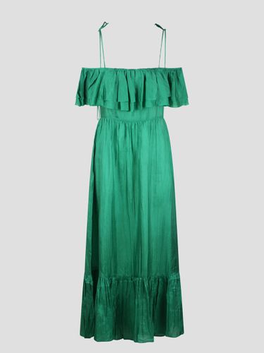 Ruffled Silk Long Dress - The Rose Ibiza - Modalova