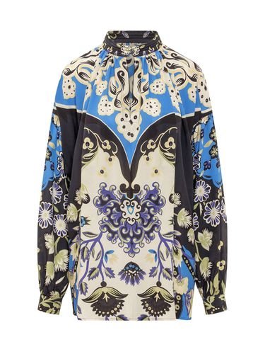 Etro Floral Print Round Neck Blouse - Etro - Modalova