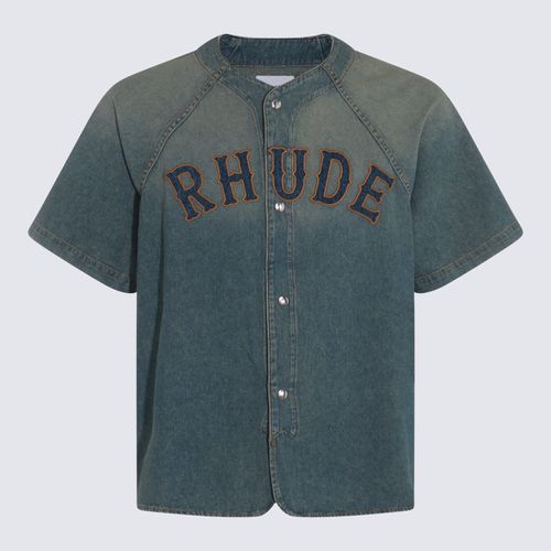 Rhude Blue Cotton Denim Jacket - Rhude - Modalova