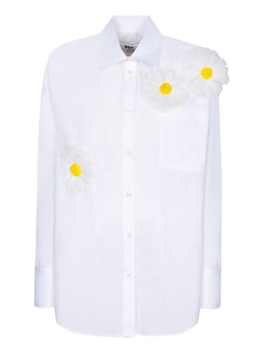 Daisy Detailed Long Sleeved Buttoned Shirt - MSGM - Modalova