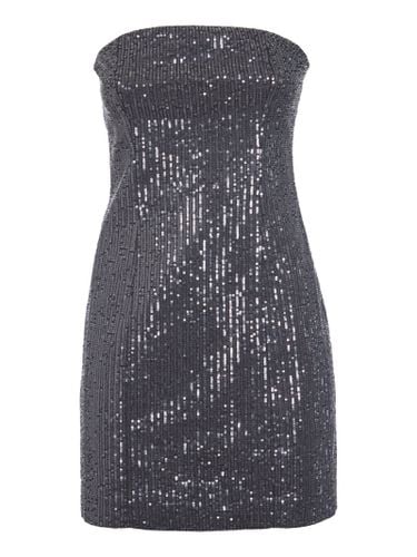 Rear Zip All-over Embellished Short Dress - Rotate by Birger Christensen - Modalova