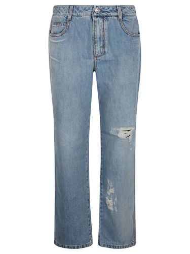 Straight Leg 5 Pockets Jeans - Ermanno Scervino - Modalova