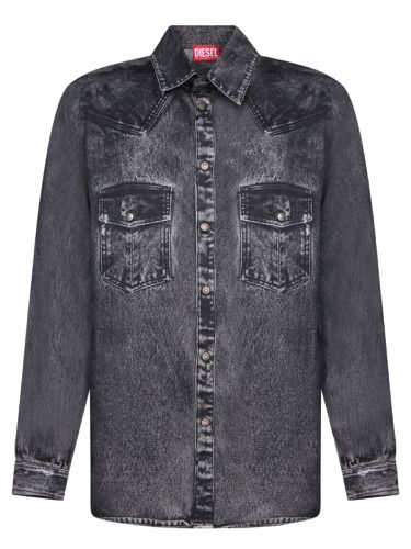 S-alston Denim Printed Fluid Shirt - Diesel - Modalova