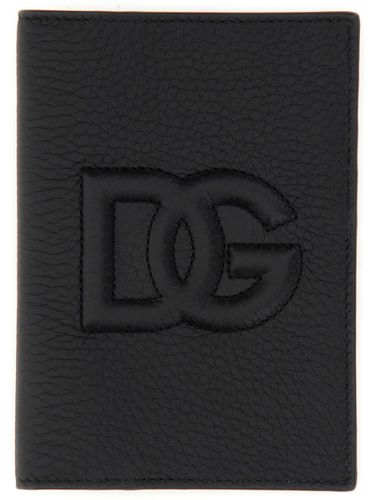 Leather Passport Holder - Dolce & Gabbana - Modalova