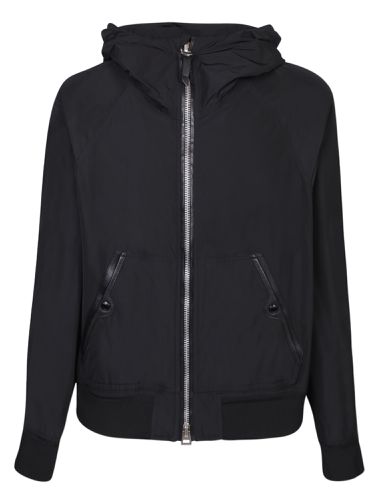 Tom Ford Leather Trim Black Jacket - Tom Ford - Modalova