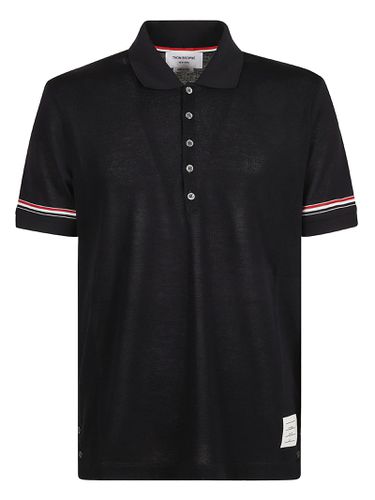 Short-sleeve Ribbed Cuff Polo Shirt - Thom Browne - Modalova