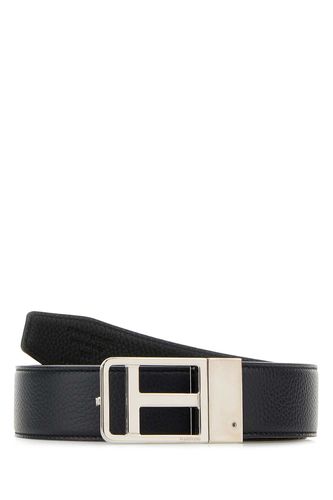 Midnight Blue Leather Reversible Belt - Tom Ford - Modalova