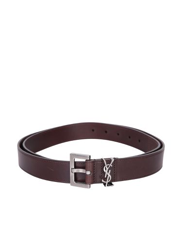 Saint Laurent Logo Brown Belt - Saint Laurent - Modalova