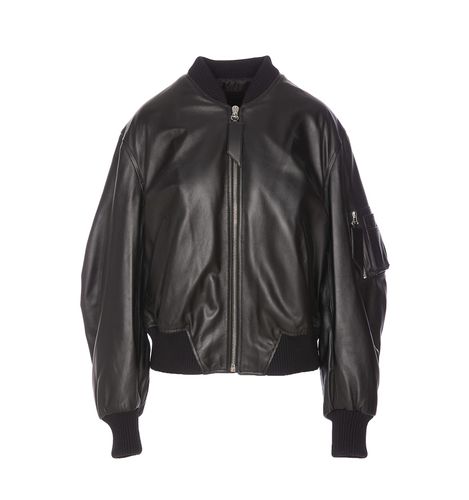 The Attico Leather Bomber - The Attico - Modalova