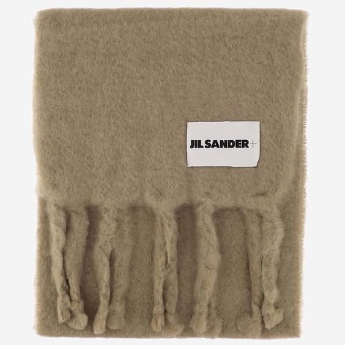 Wool Blend Scarf With Logo - Jil Sander - Modalova