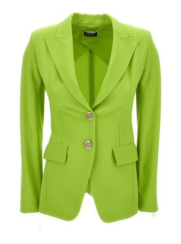 Green Single-breasted Blazer In Stretch Fabric Woman - Liu-Jo - Modalova