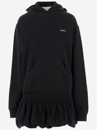 Cotton Blend Sweatshirt Dress With Logo - Coperni - Modalova