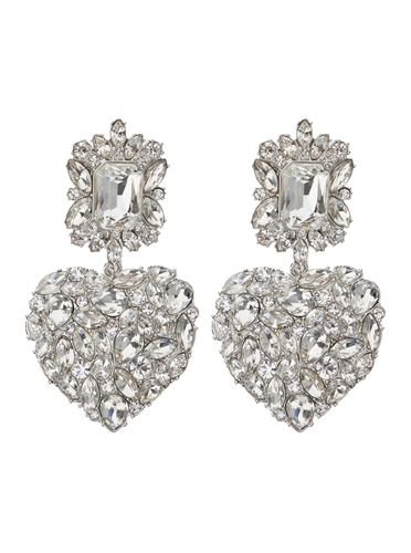 Crystal Heart Tiered Earrings - self-portrait - Modalova