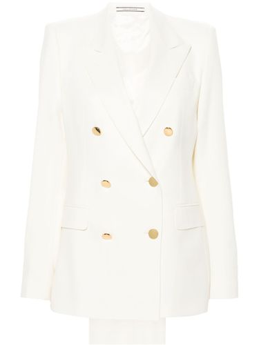 Ivory Double-breasted Suit - Tagliatore - Modalova