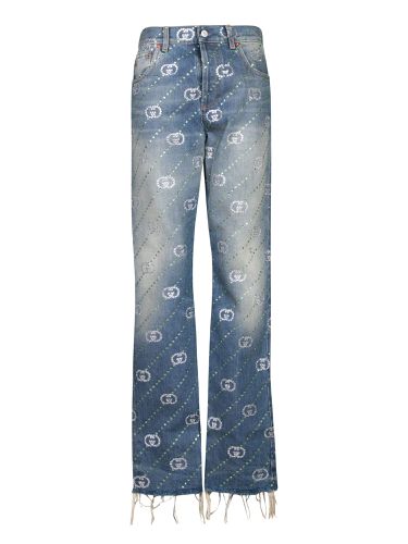Gucci Gg Crossover Crystals Jeans - Gucci - Modalova