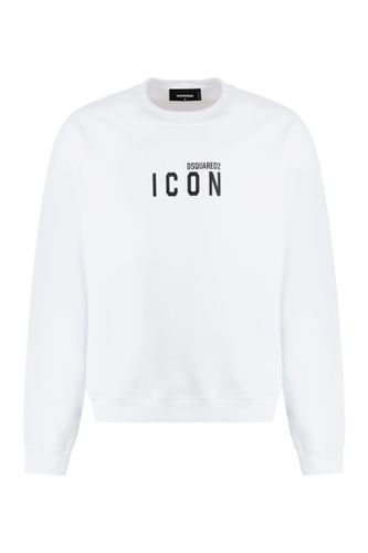 Cotton Crew-neck Sweatshirt With Logo - Dsquared2 - Modalova