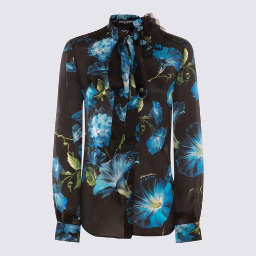 Black Multicolour Silk Shirt - Dolce & Gabbana - Modalova