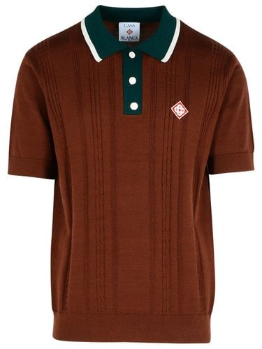 Mini Cable Cotton Polo Shirt - Casablanca - Modalova