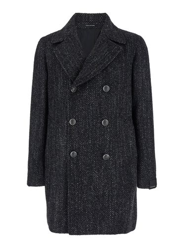 Peacot Short Double-breasted Coat In Wool Blend Man - Tagliatore - Modalova