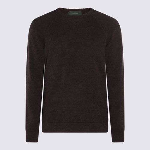 Zanone Brown Wool Blend Sweater - Zanone - Modalova