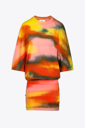 Tie Dye Jersey Mini Dress Woman Multicolour tie-dye cotton mini dress - Tie Dye Jersey Mini Dress - Laneus - Modalova