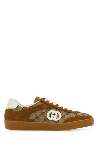 Gucci Suede And Gg Fabric Sneakers - Gucci - Modalova