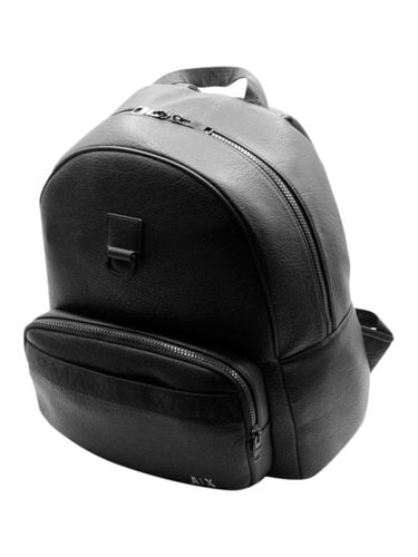 Backpack In Very Soft Soft Grain Eco-leather With Logo Written On The Front. Adjustable Shoulder Straps. Measures 38x32x12 Cm - Armani Collezioni - Modalova
