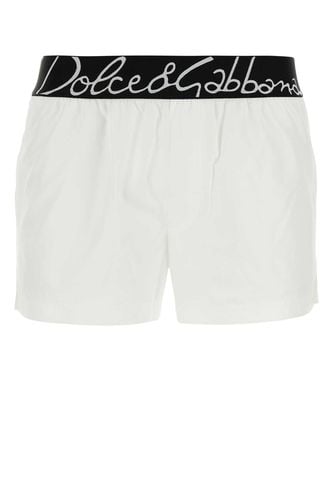 White Polyester Swimming Shorts - Dolce & Gabbana - Modalova