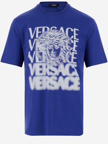 Versace Cotton T-shirt With Logo - Versace - Modalova