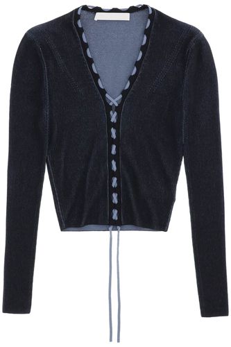 Dion Lee Two-tone Lace-up Cardigan - Dion Lee - Modalova
