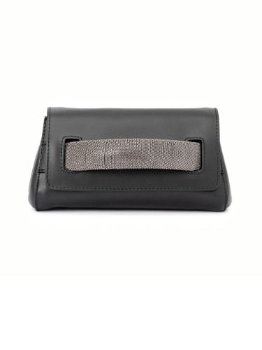 Black Nappa Leather Clutch Bag - Orciani - Modalova