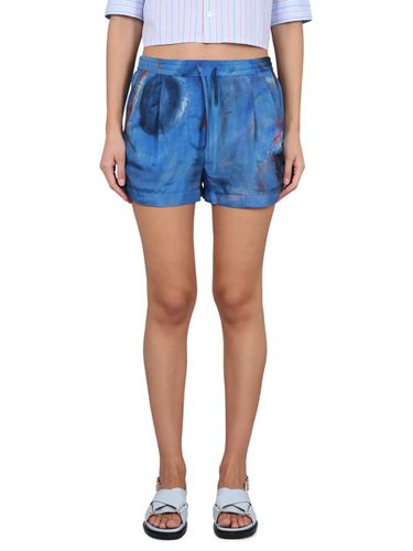 Marni Shorts With Blue Hole Print - Marni - Modalova