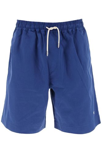Blue Cotton Bermuda Shorts - Emporio Armani - Modalova