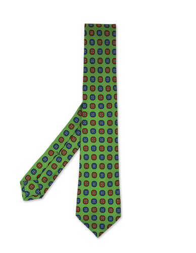 Kiton Green Tie With Pattern - Kiton - Modalova