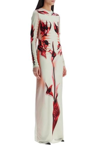 Long Dress Flower Body Morphing Pink Floral Slim - Jean Paul Gaultier - Modalova