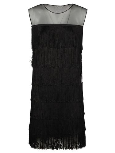 Sleeveless All Over Fringe Over The Knee Dress - Norma Kamali - Modalova