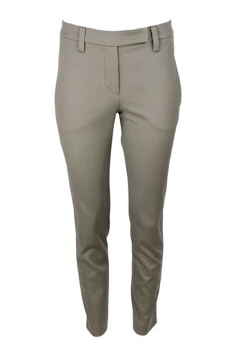 Stretch Cotton Cigarette Trousers - Brunello Cucinelli - Modalova