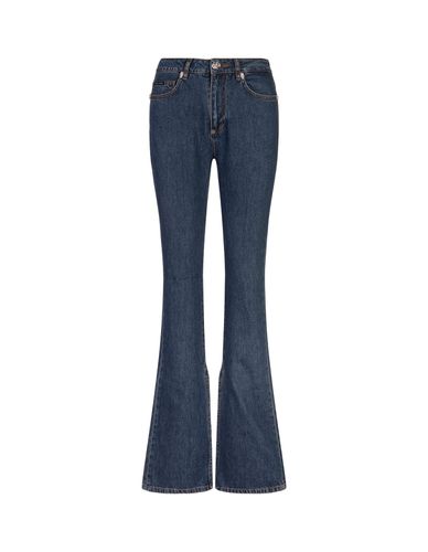 Denim High Waisted Flared Jeans - Philipp Plein - Modalova