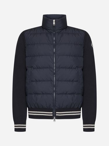 Padded Nylon And Knit Cardigan - Moncler - Modalova