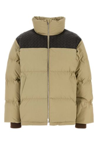 Beige Cotton Down Jacket - Bottega Veneta - Modalova