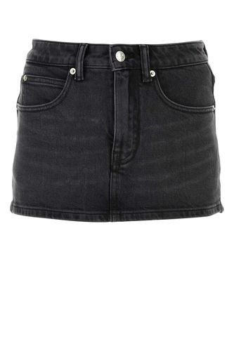 Dark Grey Denim Stretch Shorts - Alexander Wang - Modalova